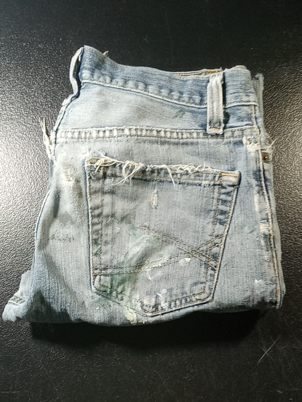 Light Blue Men's Ultra-Distressed Denim Jeans Roebuck & Co.
